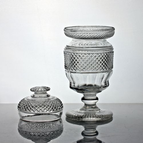GEORGIANREGENCY CUT GLASS BONBONNIRE OR SMALL URN - ADDITIONAL PHOTO 1