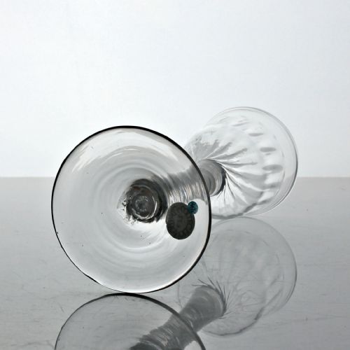 GEORGIAN DOUBLE SERIES OPAQUE TWIST WINE GLASS FLUTEMOULDED OGEE BOWL - ADDITIONAL PHOTO 3