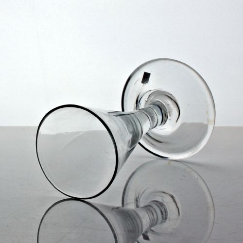 GEORGIAN PLAIN STEM FIRING GLASS TRUMPET BOWL - ADDITIONAL PHOTO 1