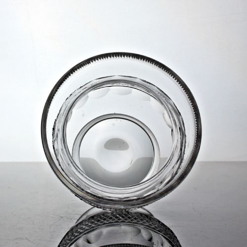 GEORGIANWILLIAM IV MOUTHBLOWN CUT GLASS PRESERVE BOWL OR BUTTER TUB - ADDITIONAL PHOTO 1