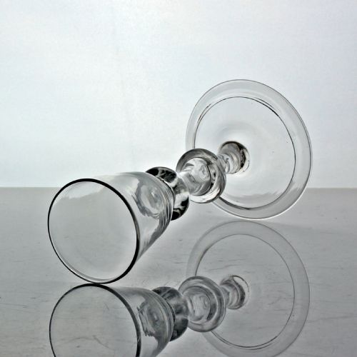 GEORGIAN BALUSTROID WINE GLASS DOUBLE KNOP - ADDITIONAL PHOTO 1