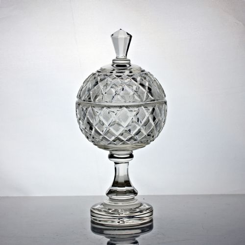 EDWARDIAN CUT GLASS BOWL AND COVER - ADDITIONAL PHOTO 3