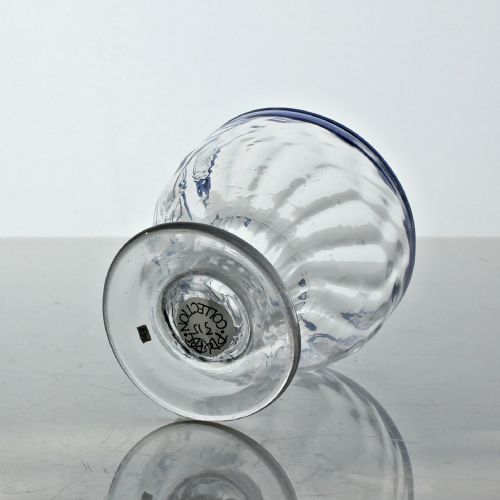 GEORGIAN MONTEITH OR BONNET GLASS WITH APPLIED BLUE GLASS RIM - ADDITIONAL PHOTO 1