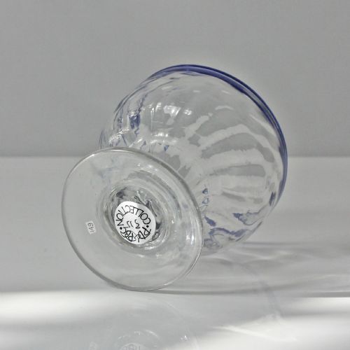 GEORGIAN MONTEITH OR BONNET GLASS WITH APPLIED BLUE GLASS RIM - ADDITIONAL PHOTO 2