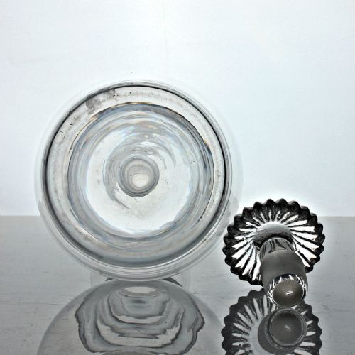 GEORGIAN PLAIN PRUSSIAN STYLE THREE RING DECANTER - ADDITIONAL PHOTO 2