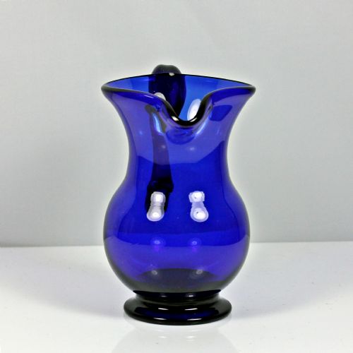 GEORGIAN BRISTOL BLUE PLAIN BOWL CREAM JUG - ADDITIONAL PHOTO 3