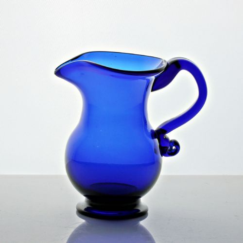 GEORGIAN BRISTOL BLUE PLAIN BOWL CREAM JUG - ADDITIONAL PHOTO 6