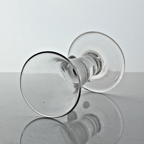 GEORGIAN ENGLISH PLAIN STEM FIRING GLASS TRUMPET BOWL - ADDITIONAL PHOTO 1