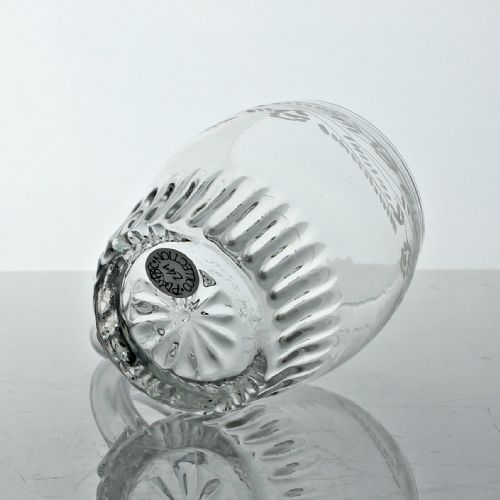 GEORGIAN SMALL MOULDBLOWN ENGRAVED BARREL BOWL TANKARD - ADDITIONAL PHOTO 3