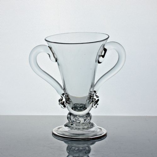 georgian double handle jelly glass - CATEGORY: ANTIQUE GLASS - DATED 18TH CENTURY