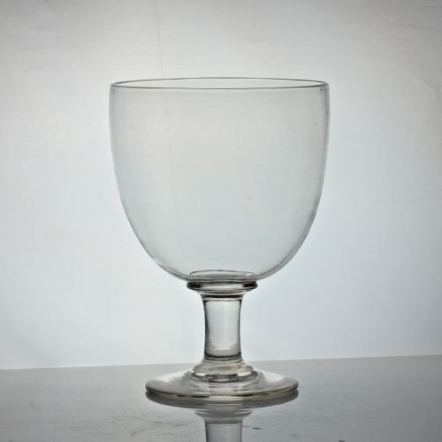 georgian very large ovoid bowl mixing rummer - CATEGORY: ANTIQUE GLASS - DATED 19TH CENTURY