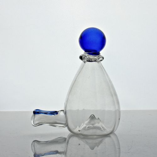 VICTORIAN BIRD FEEDER BLUE GLASS FINIAL - ADDITIONAL PHOTO 1