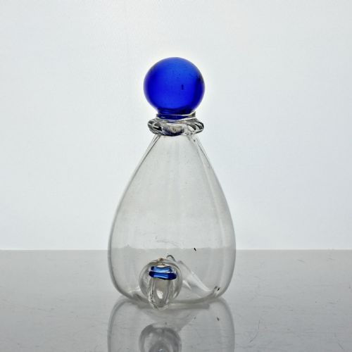 VICTORIAN BIRD FEEDER BLUE GLASS FINIAL - ADDITIONAL PHOTO 2