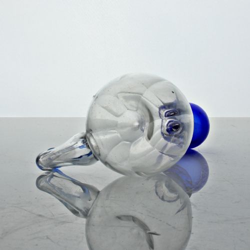 VICTORIAN BIRD FEEDER BLUE GLASS FINIAL - ADDITIONAL PHOTO 3