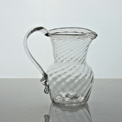 GEORGIAN WRYTHENMOULDED CLEAR GLASS CREAM JUG - ADDITIONAL PHOTO 4