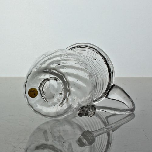 GEORGIAN WRYTHENMOULDED CLEAR GLASS CREAM JUG - ADDITIONAL PHOTO 6