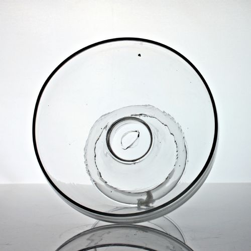 GEORGIAN RARE GLASS BOWL DOMED AND FOLDED FOOT - ADDITIONAL PHOTO 1