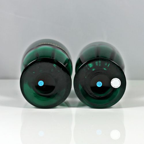 PAIR OF GEORGIAN GREEN GLASS RUMMERS GILDED AT ABSOLON FACTORY - ADDITIONAL PHOTO 2