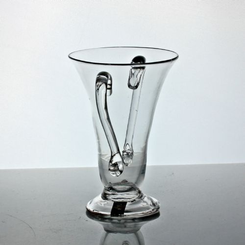 GEORGIAN RARE DOUBLE HANDLE JELLY GLASS - ADDITIONAL PHOTO 1
