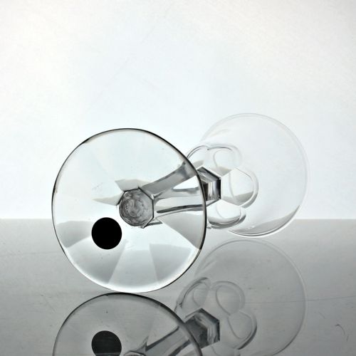 GEORGIAN RARE SLICECUT STEM WINE GLASS TULIP BOWL - ADDITIONAL PHOTO 1