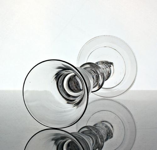GEORGIAN BALUSTER WINE OR CORDIAL GLASS - ADDITIONAL PHOTO 1