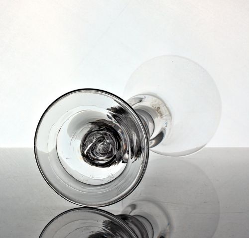 GEORGIAN BALUSTER WINE OR CORDIAL GLASS - ADDITIONAL PHOTO 2