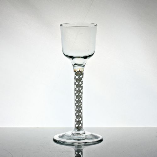 GEORGIAN DOUBLE SERIES OPAQUE TWIST WINE GLASS - ADDITIONAL PHOTO 1