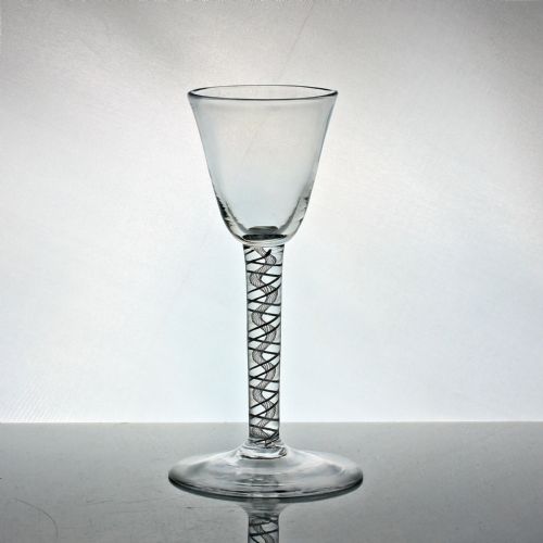 GEORGIAN DOUBLE SERIES OPAQUE TWIST WINE GLASS - ADDITIONAL PHOTO 1