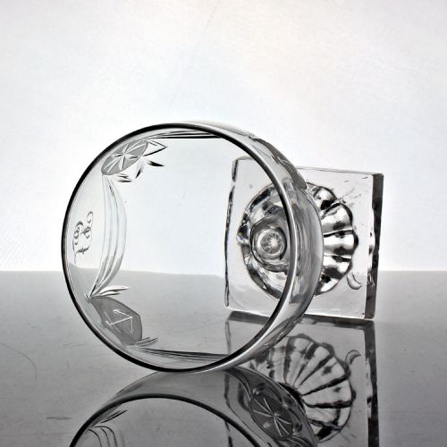 GEORGIAN PATERAE SHIELD ENGRAVED OVOID BOWL RUMMER LEMON SQUEEZER FOOT - ADDITIONAL PHOTO 3