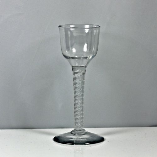 GEORGIAN ENGLISH DOUBLE SERIES OPAQUE TWIST WINE GLASS - ADDITIONAL PHOTO 2