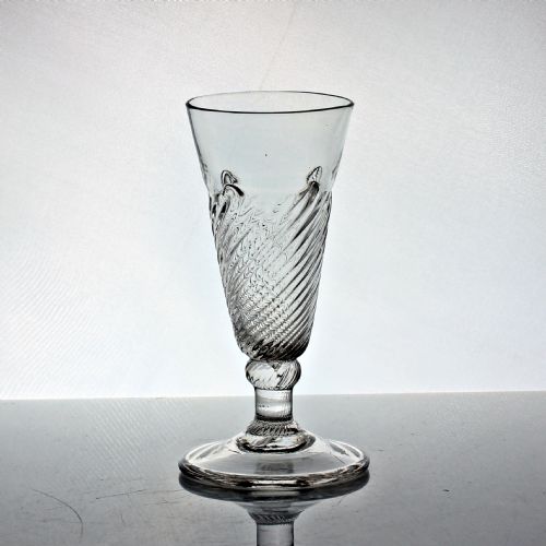 GEORGIAN FLAMMIFORM DWARF ALE GLASS - ADDITIONAL PHOTO 1