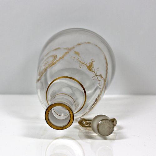 GEORGIAN RARE JAMES GILES GILDED HALF SIZED DECANTER - ADDITIONAL PHOTO 3