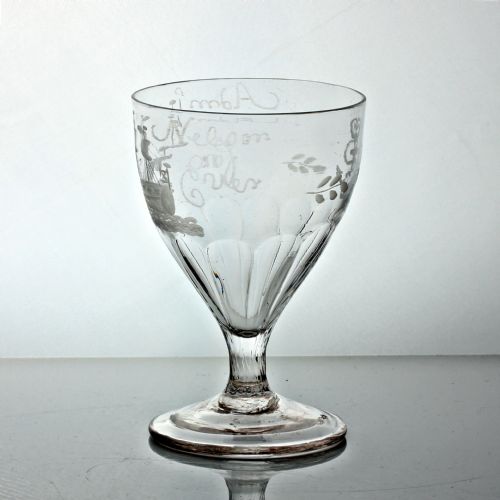 GEORGIAN ENGRAVED NELSON COMMEMORATIVE RUMMER - ADDITIONAL PHOTO 2