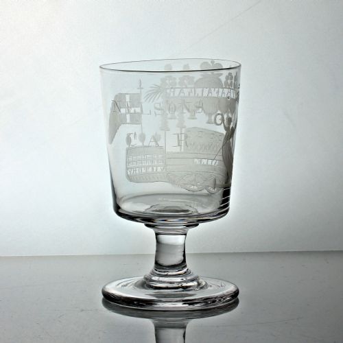 GEORGIAN ENGRAVED NELSON COMMEMORATIVE RUMMER - ADDITIONAL PHOTO 2
