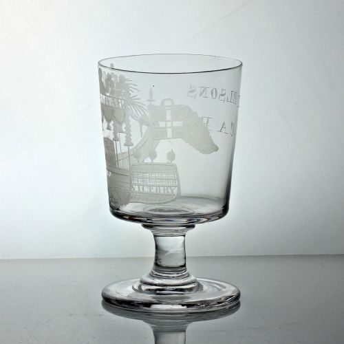 GEORGIAN ENGRAVED NELSON COMMEMORATIVE RUMMER - ADDITIONAL PHOTO 4