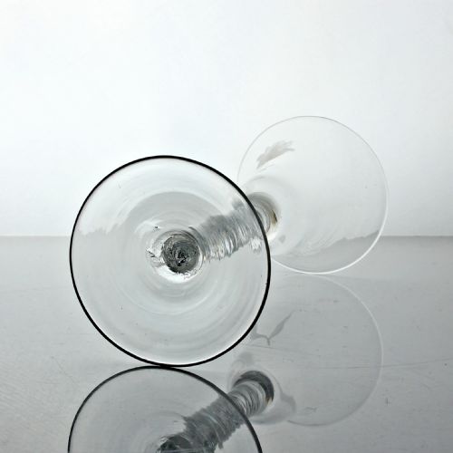 GEORGIAN SINGLE SERIES AIR TWIST WINE GLASS TULIPENGRAVED BELL BOWL - ADDITIONAL PHOTO 2
