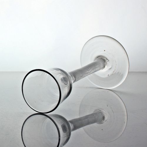 GEORGIAN MULTI SPIRAL AIR TWIST WINE GLASS OGEE BOWL - ADDITIONAL PHOTO 1