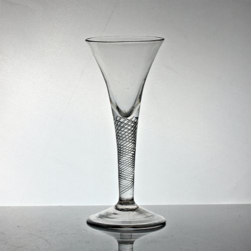 GEORGIAN ENGLISH MULTI SPIRAL AIR TWIST WINE GLASS