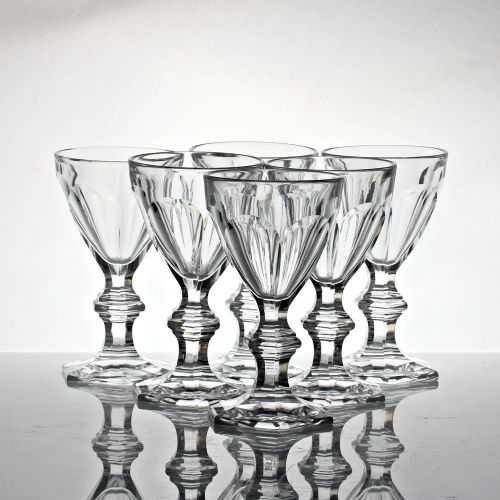 set of six antique baccarat harcourt versaille pattern port glasses - CATEGORY: ANTIQUE GLASS - DATED 19TH CENTURY