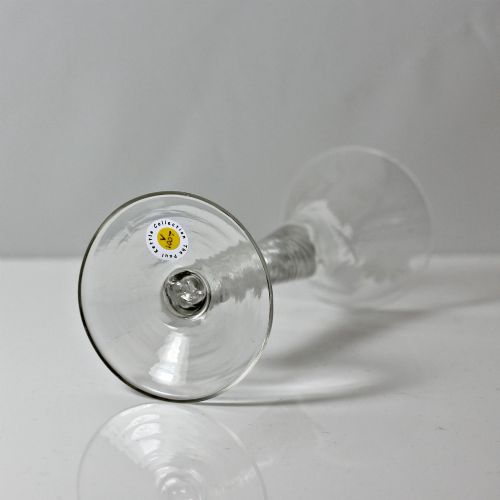 GEORGIAN JACOBITE ENGRAVED MULTI SPIRAL AIR TWIST WINE GLASS - ADDITIONAL PHOTO 7