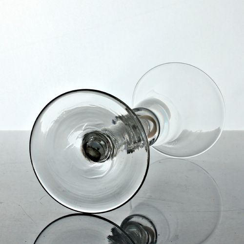 GEORGIAN ENGLISH DOUBLE SERIES OPAQUE TWIST WINE GLASS DOUBLE KNOP - ADDITIONAL PHOTO 3