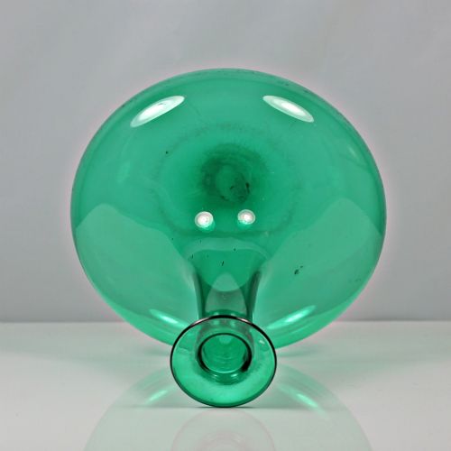 WILLIAM IVEARLY VICTORIAN GREEN GLASS MELL DECANTER - ADDITIONAL PHOTO 2