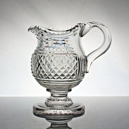 georgian angloirish handblown cut glass water jug - CATEGORY: ANTIQUE GLASS - DATED 19TH CENTURY