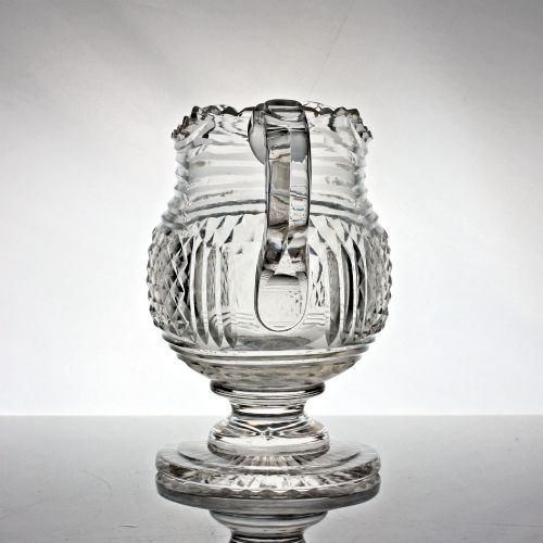 GEORGIAN ANGLOIRISH HANDBLOWN CUT GLASS WATER JUG - ADDITIONAL PHOTO 1