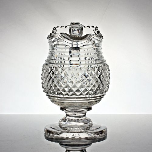 GEORGIAN ANGLOIRISH HANDBLOWN CUT GLASS WATER JUG - ADDITIONAL PHOTO 3