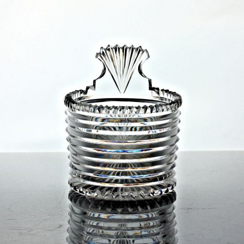 georgian irish prism cut glass piggin - CATEGORY: ANTIQUE GLASS - DATED 19TH CENTURY