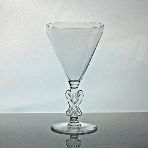 SET OF SIX PREWAR REN LALIQUE STRASBOURG WINE GLASSES MODEL 5085 - ADDITIONAL PHOTO 1