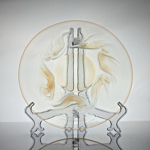 REN LALIQUE OPALESCENT ONDINES PLATE OR DISH - ADDITIONAL PHOTO 4