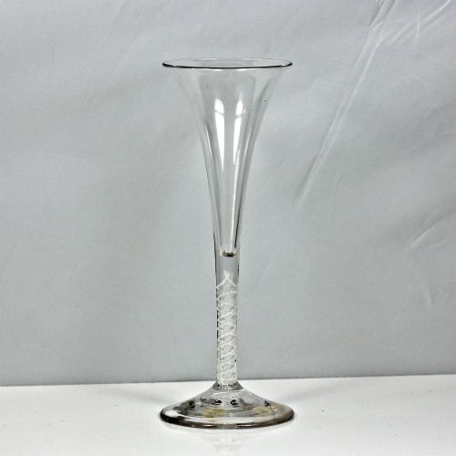 Georgian Double Series Opaque Twist Wine Glass, Trumpet Bowl