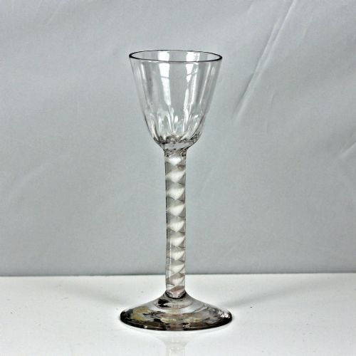 Georgian Single Series Opaque Twist Wine Glass, Rounded Funnel Bowl